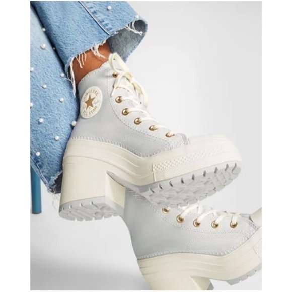 Chuck Taylor 70 De Luxe Heel Crafted Stitching Chunky Platform Boots Size 8.5 - Picture 3 of 12